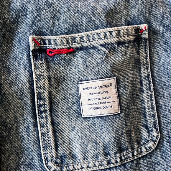 American Vintage Blue Denim Chore Jacket - Picture 2 of 9